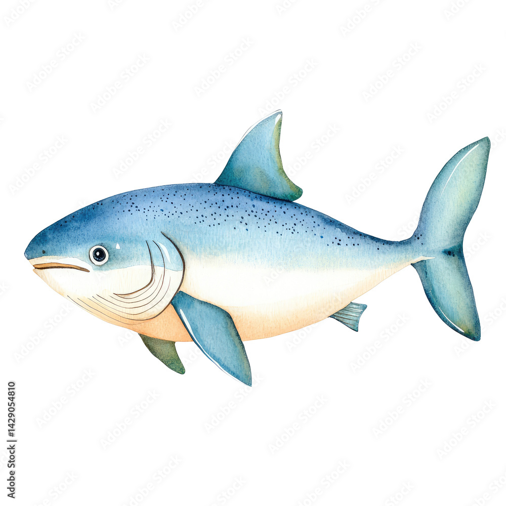 Obraz premium Isolated Illustration of a Coho Salmon with Detailed Features and Vibrant Colors on Transparent background