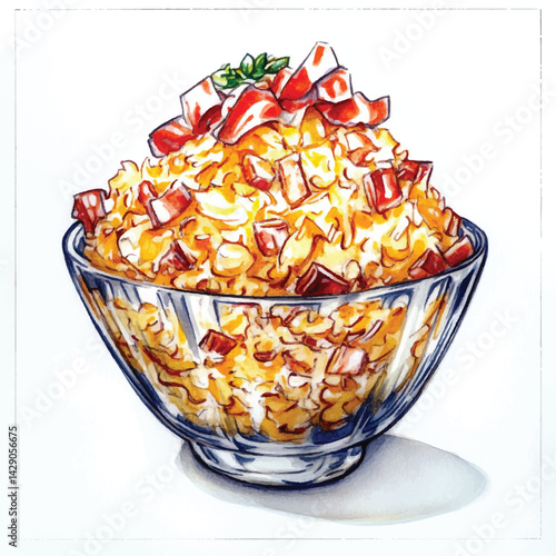 watercolor copic marker concept sketch of Eton Mess