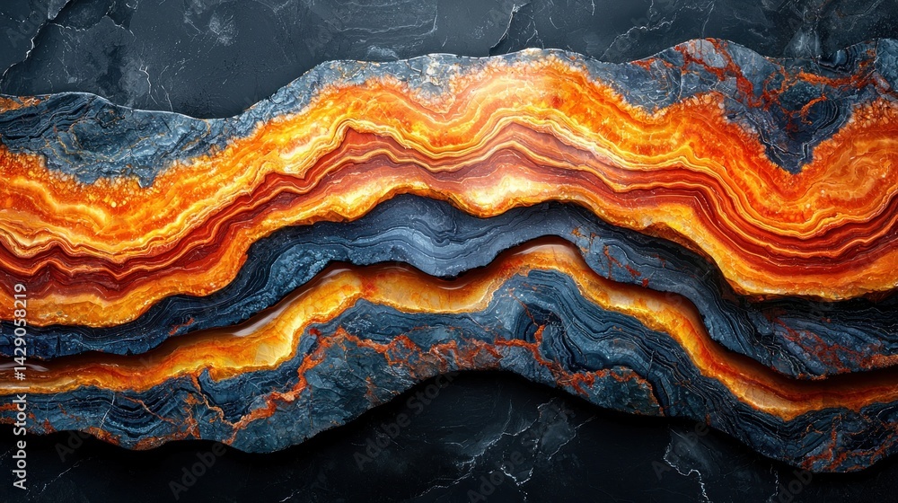 Abstract stone texture with orange layers Abstract stone texture with orange layers