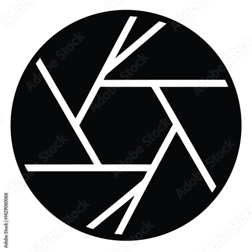 Isolated Black Vector Photographer using Element shutter speed icon With White Background