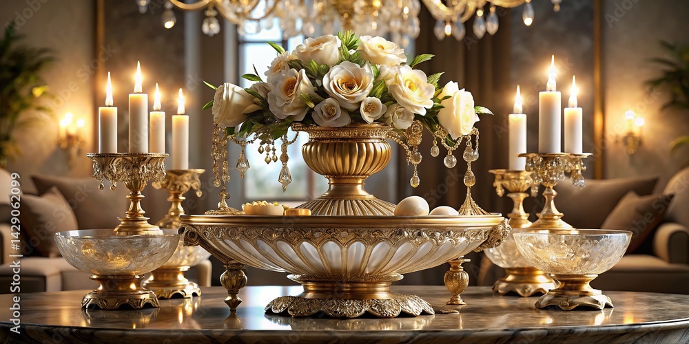 Elegant Home Decor Centerpiece - Upscale Interior Design Elegant Home Decor Centerpiece - Upscale Interior Design