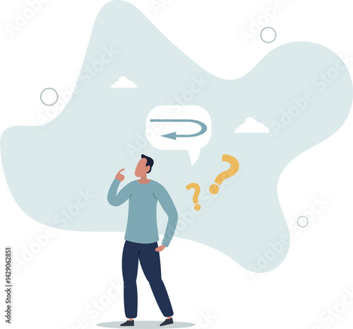 Business turning point, break event or change direction, reverse back, interest rate or financial trend change concept. character life .