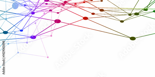 Abstract connecting dots and lines with geometric background. Geometric plexus structure cybernetic concept. Internet connection network high digital technology with connecting points and lines.
