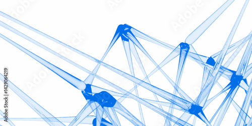 Abstract connecting dots and lines with geometric background. Geometric plexus structure cybernetic concept. Internet connection network high digital technology with connecting points and lines.