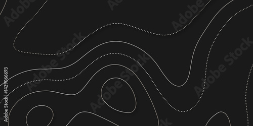 Abstract papercut design. Background of the topographic map. modern wallpaper texture and realistic design used for banner and posters, mountain relief geographic pattern. vector illustration.	