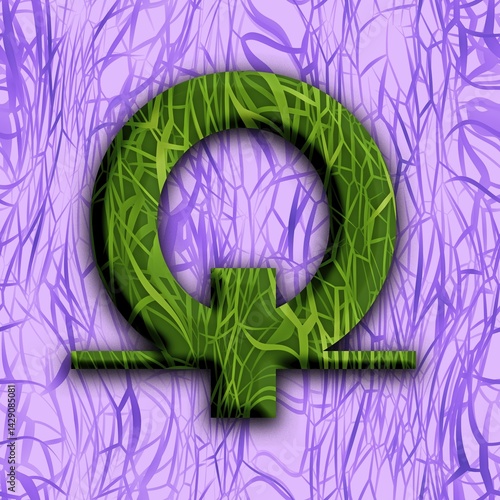 Capital letter Q in unique design Jungle