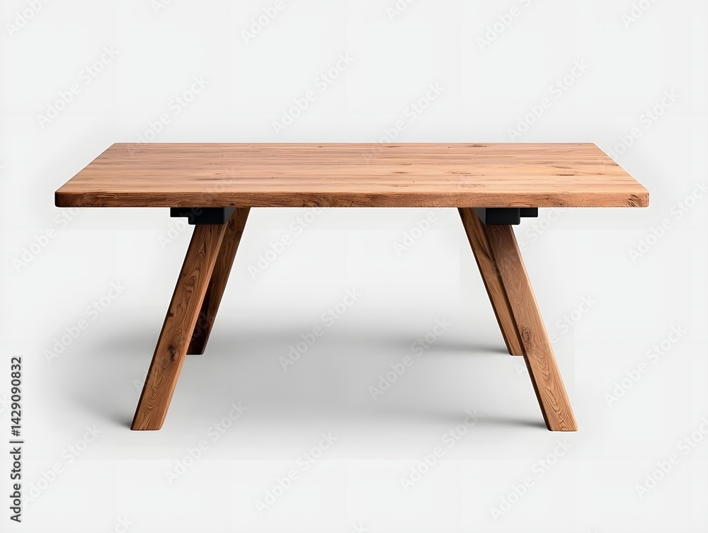 Fototapeta premium Wooden dining table with modern functional design