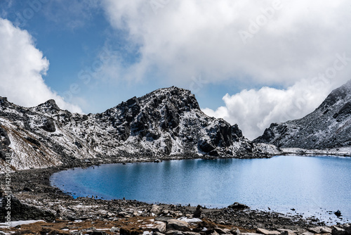 Wallpaper Mural Beautiful Glacial Lake in the Himalayas of Suryakunda, Langtang National Park, Gosaikunda, Nepal with Lauribina Pass View Torontodigital.ca