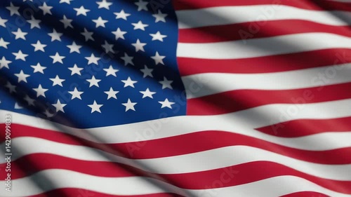 Background of waving American flag