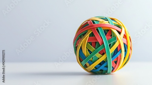 Wallpaper Mural A rubber band ball resting on a white surface. Torontodigital.ca
