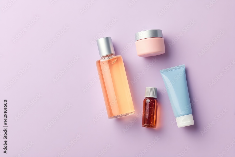 small collection of everyday cosmetics lays neatly arranged on clean surface each item artfully spaced to create minimalistic small collection of everyday cosmetics lays neatly arranged on clean surface each item artfully spaced to create minimalistic