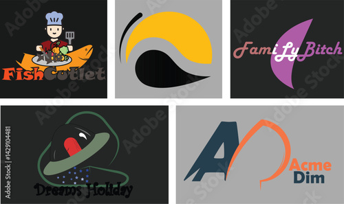 Corporate branding identity logo such as factory, company, hotel, restaurant 