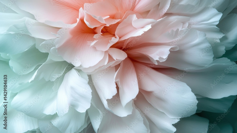 A close up of a flower with a pink and white center A close up of a flower with a pink and white center