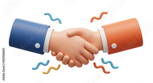 Isolated Handshake Agreement Deal Partnership Success