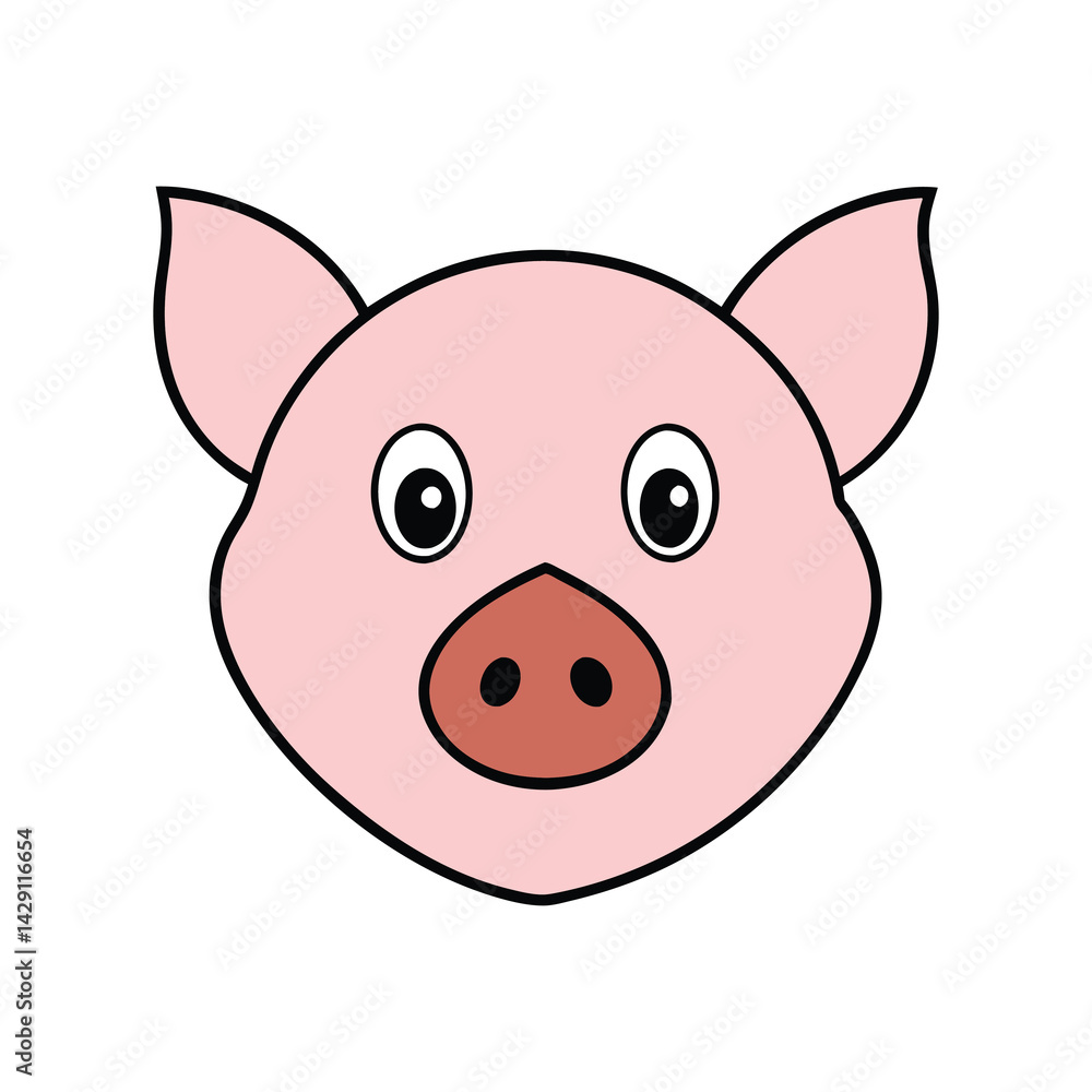 cartoon pig with a smile cartoon pig with a smile