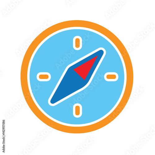 ravel icon. gps or direction symbol. exploration, adventure, vacation, camping. Solid design style. vector template design