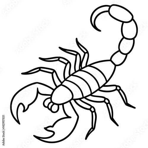 Simple Scorpion Outline Design