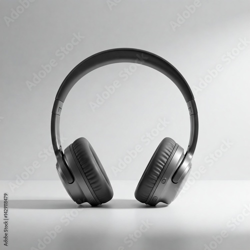 Wireless Headphones Mockup on White Background