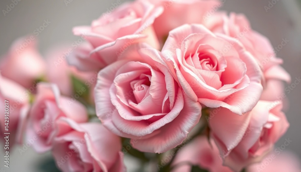 Elegant close-up bouquet of soft pink roses in full bloom arrangement Elegant close-up bouquet of soft pink roses in full bloom arrangement