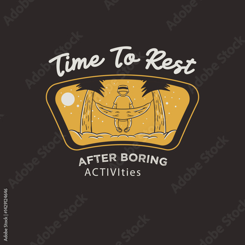 Time to Rest: Embracing the tranquil moments of relaxation after boring activities. This inviting illustration depicts the essence of leisure. 