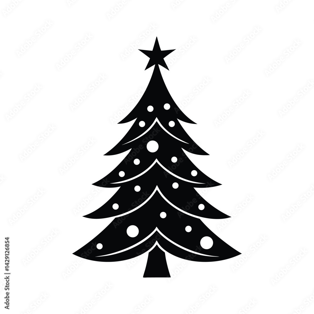 Silhouette art illustration of a Christmas tree.eps Silhouette art illustration of a Christmas tree.eps