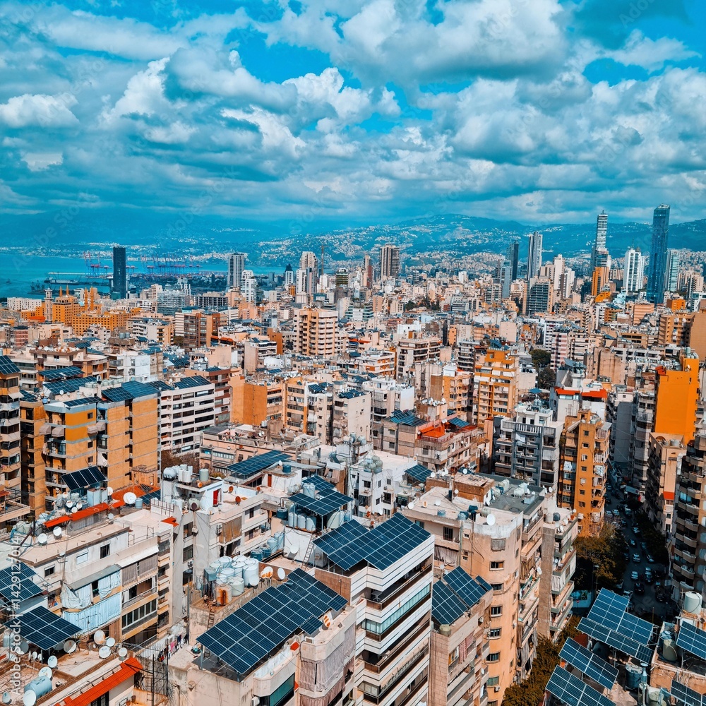 Obraz premium aerial view of Beirut