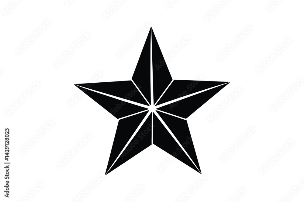 Obraz premium Silhouette art illustration of Christmas star.eps