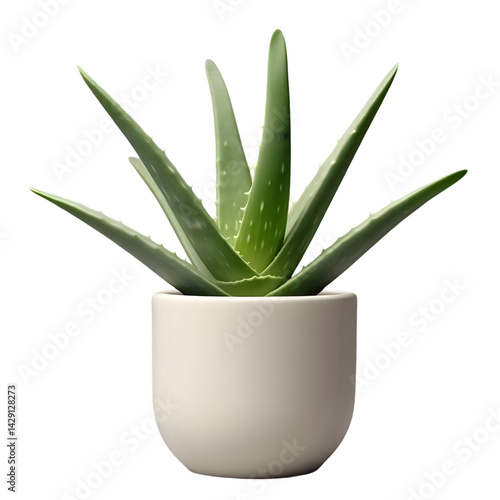 Cactus in a Terracotta Pot Isolated 