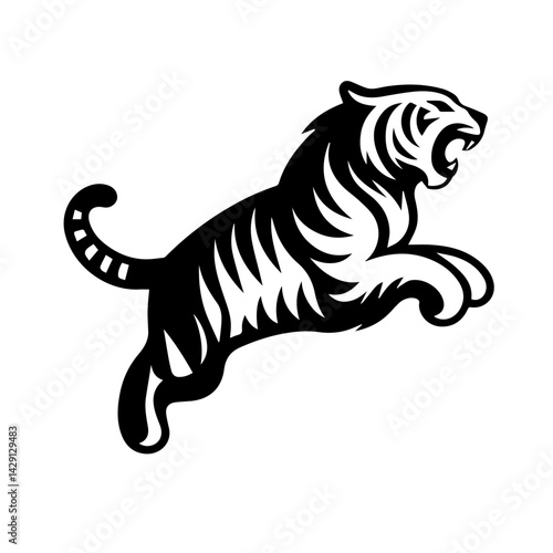 Royal Bengal Tiger shape logo symbol 