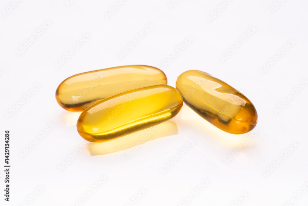 Dietary supplement containing omega 3 fish oil capsules