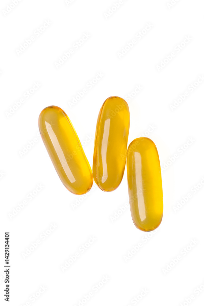 Dietary supplement containing omega 3 fish oil capsules
