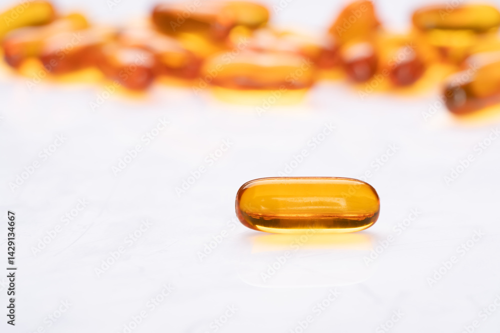 Dietary supplement containing omega 3 fish oil capsules