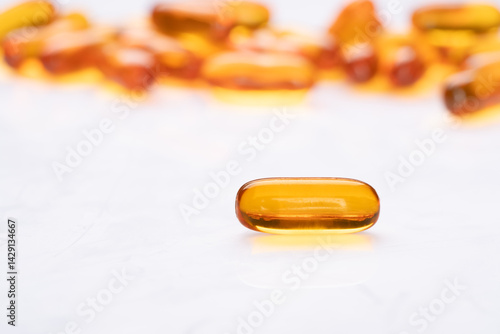 Obraz na płótnie Dietary supplement containing omega 3 fish oil capsules w salonie