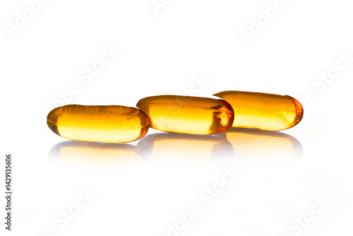 Obraz na płótnie Dietary supplement containing omega 3 fish oil capsules w salonie