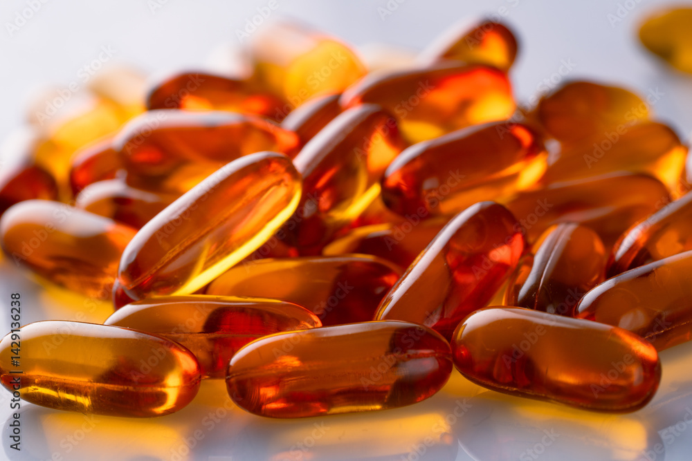Dietary supplement containing omega 3 fish oil capsules