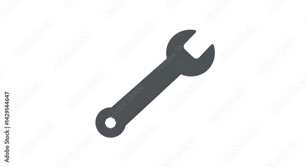 Wrench Tool on White Background Repairing Maintenance Wrench Tool on White Background Repairing Maintenance