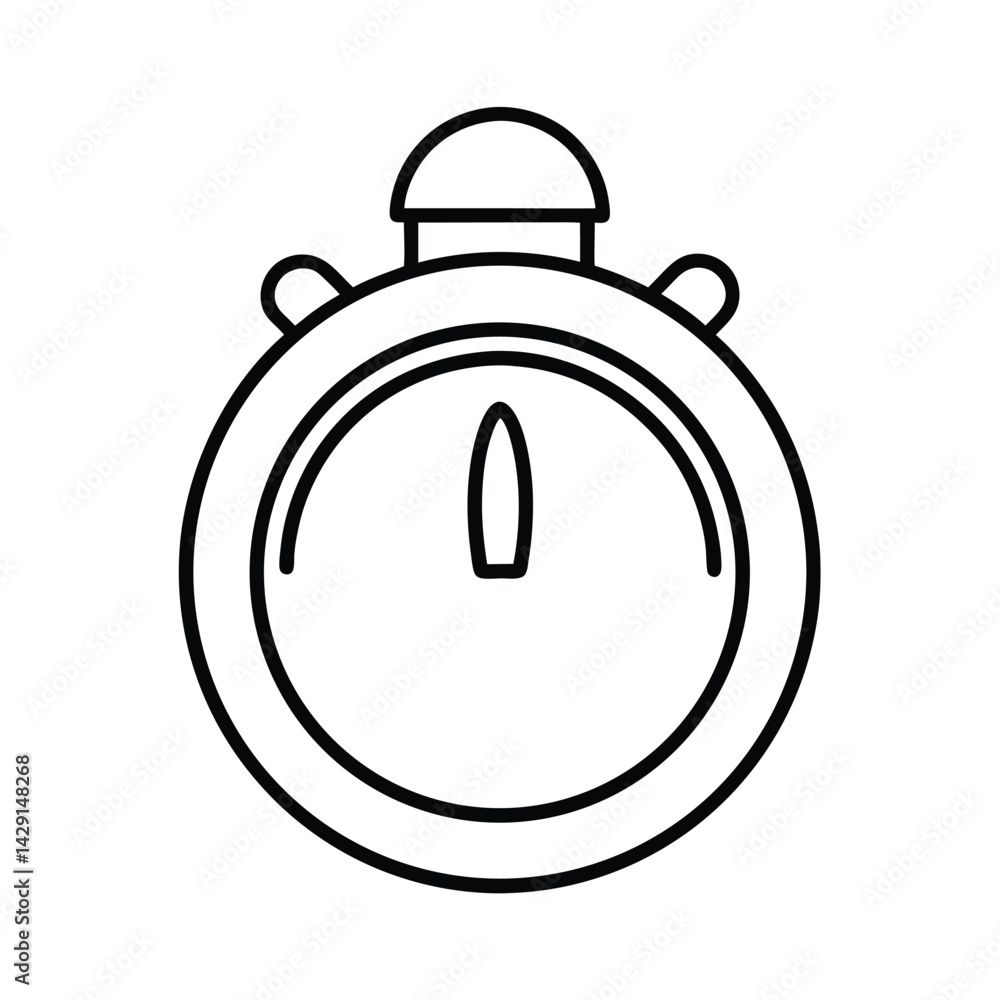 kitchen timer alarm icon vector line art kitchen timer alarm icon vector line art