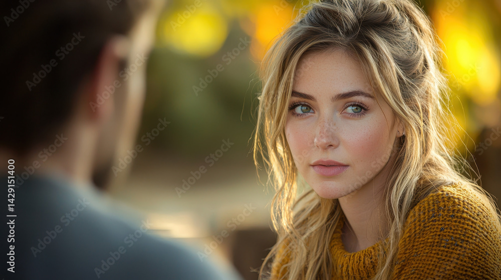Obraz premium Professional woman engages in an empathetic conversation with a therapist during a corporate wellness session focused on mental health