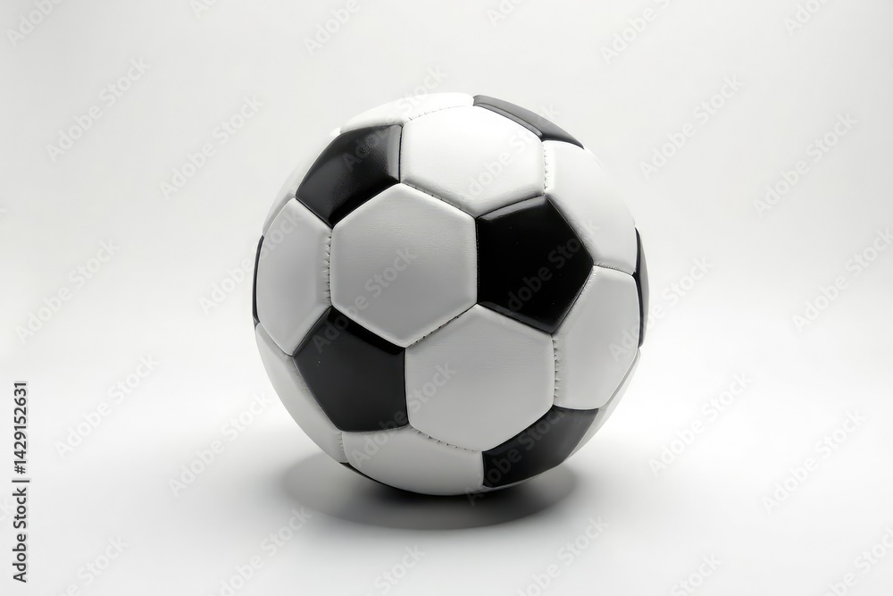 Naklejka premium High-angle view of football against white backdrop, football, pigskin, background