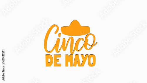 3D illustrated image of Cinco de Mayo celebration with Mexican and American cultural elements, flags, traditional symbols, and festive background. Ideal for educational and creative use.


