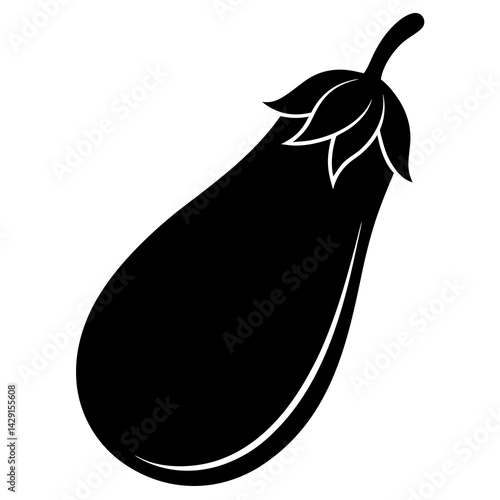 eggplant icon vector illustration on white background
