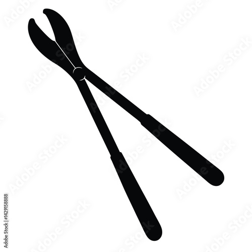 Tongs Vector – Kitchen Utensil Illustration for Cooking, BBQ & Food Design Projects