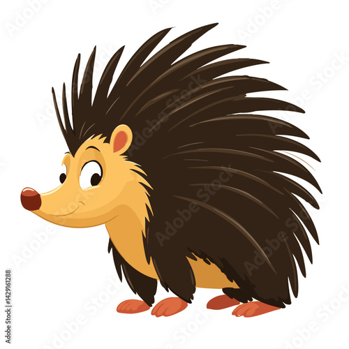 Vector illustration of a porcupine