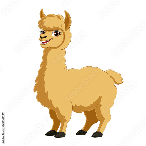 Vector illustration of an alpaca