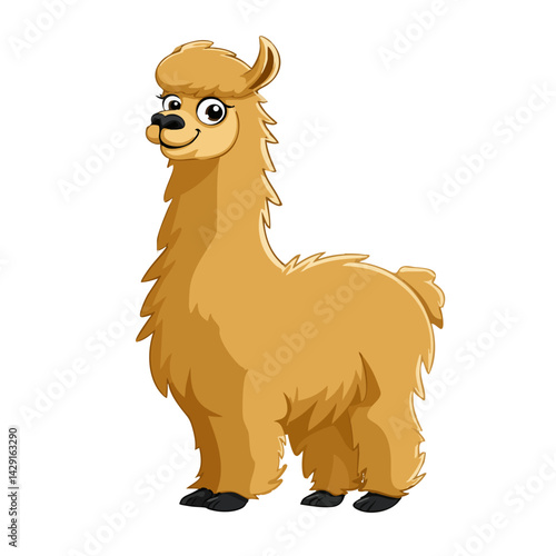 Vector illustration of an alpaca
