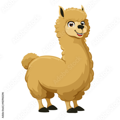 Vector illustration of an alpaca