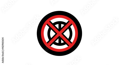  Not a bad call. No parking sign with red circle and crossed-out symbol