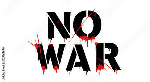  Not a bad call. No war message with splattered red paint background