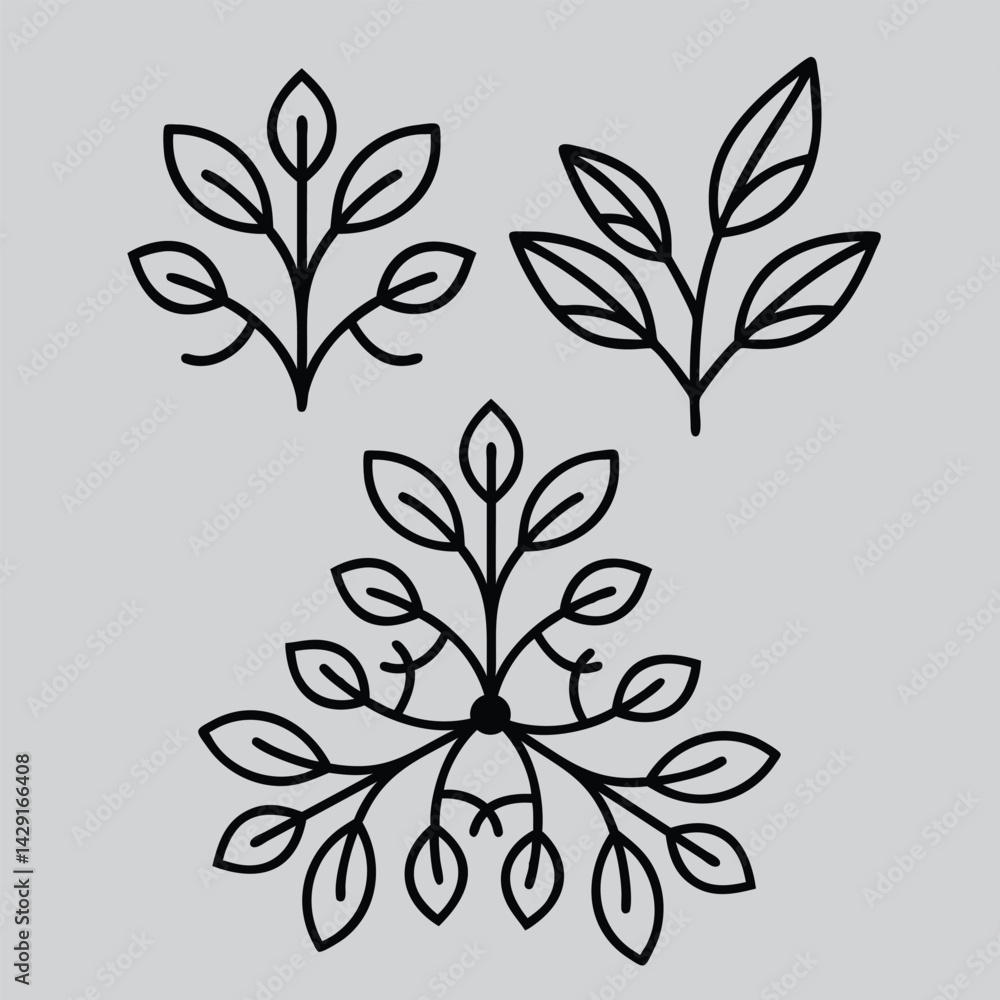 Fototapeta premium vector tree with leaves