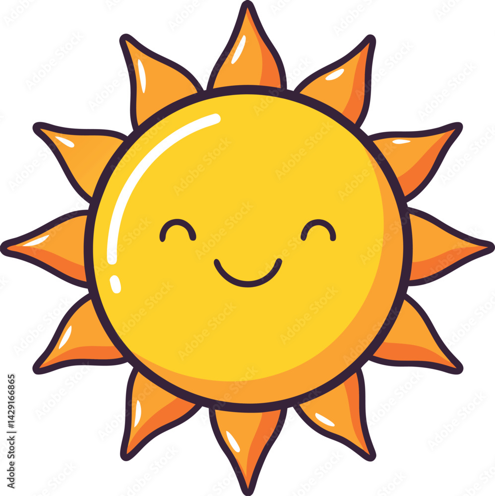 Vector Illustration of Sun with Stylized Rays – Radiant Sun Design for Weather Icons, Summer Projects, and Seasonal Graphic Elements Vector Illustration of Sun with Stylized Rays – Radiant Sun Design for Weather Icons, Summer Projects, and Seasonal Graphic Elements